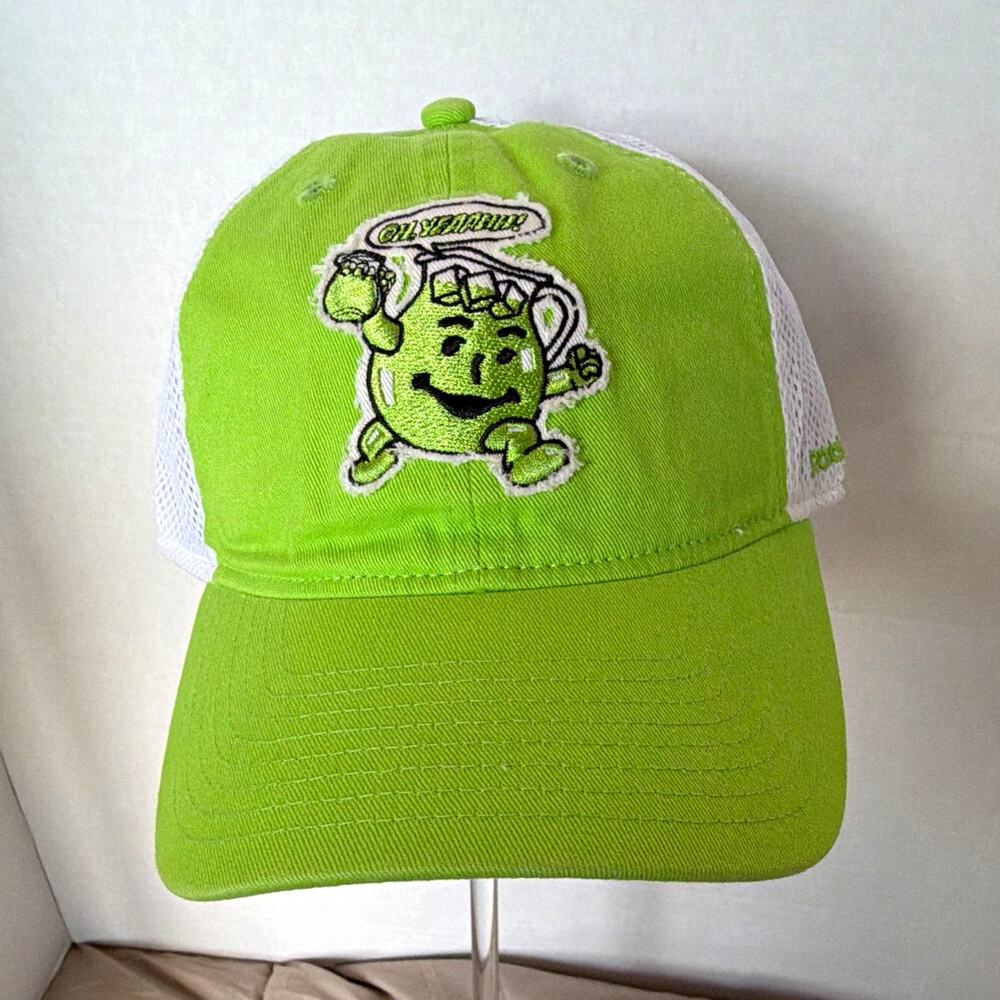 Reebok Kool-Aid Man Trucker Hat Green White Mesh Back Adjustable One Size